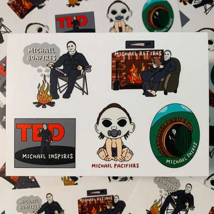 Michael Myers Puns Sticker Sheet