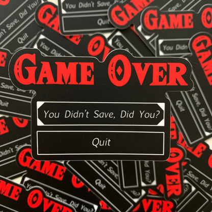"Game Over" Sticker